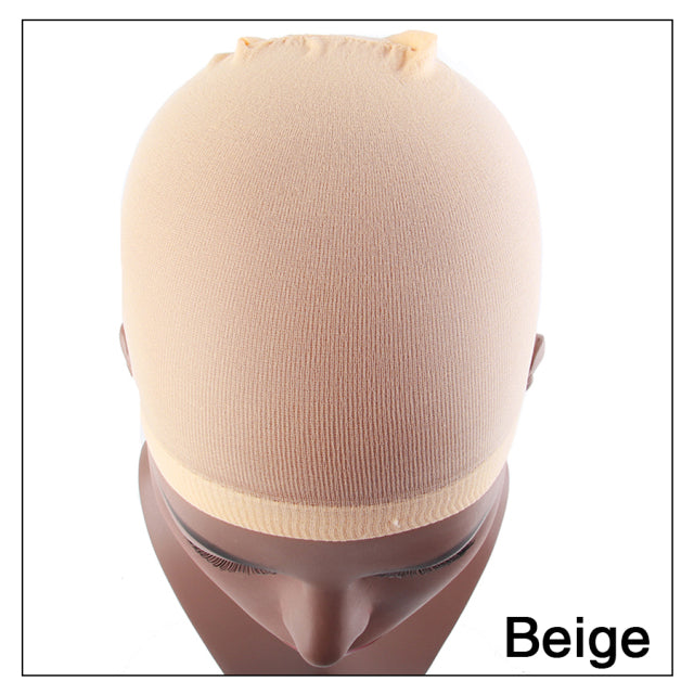 Alileader 2Pcs High Quality Wig Cap Brown Stocking Cap To Christmas Cosplay Wig Caps Stocking Elastic Liner Mesh For Making Wigs