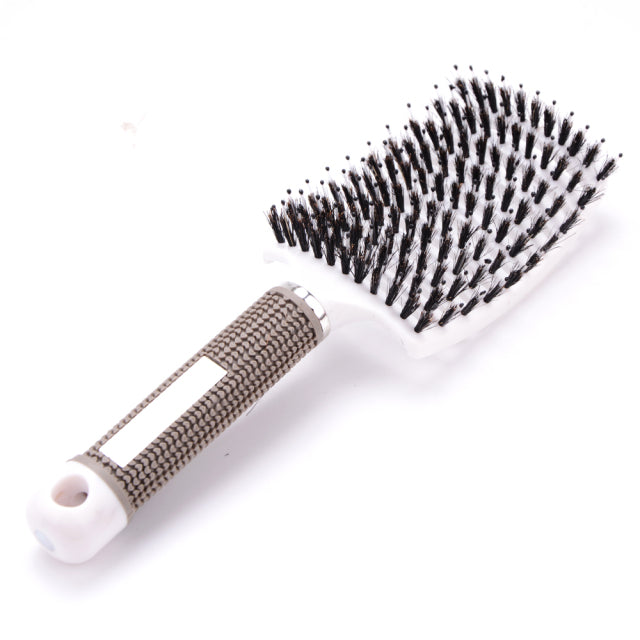 Girls Hair Scalp Massage Comb Hairbrush Bristle Nylon Women Wet Curly Detangle Hair Brush for Salon Hairdressing Styling Tools