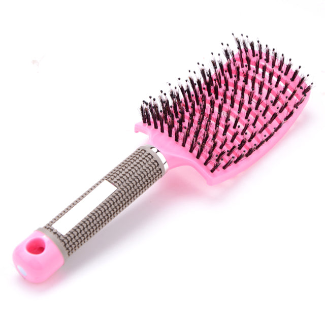 Girls Hair Scalp Massage Comb Hairbrush Bristle Nylon Women Wet Curly Detangle Hair Brush for Salon Hairdressing Styling Tools