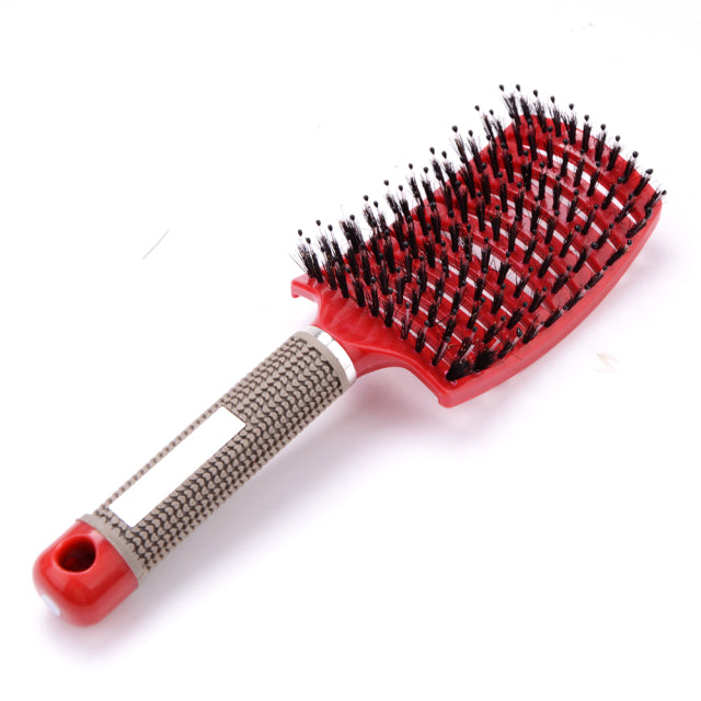 Girls Hair Scalp Massage Comb Hairbrush Bristle Nylon Women Wet Curly Detangle Hair Brush for Salon Hairdressing Styling Tools