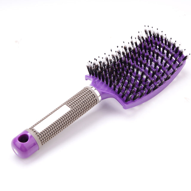 Girls Hair Scalp Massage Comb Hairbrush Bristle Nylon Women Wet Curly Detangle Hair Brush for Salon Hairdressing Styling Tools