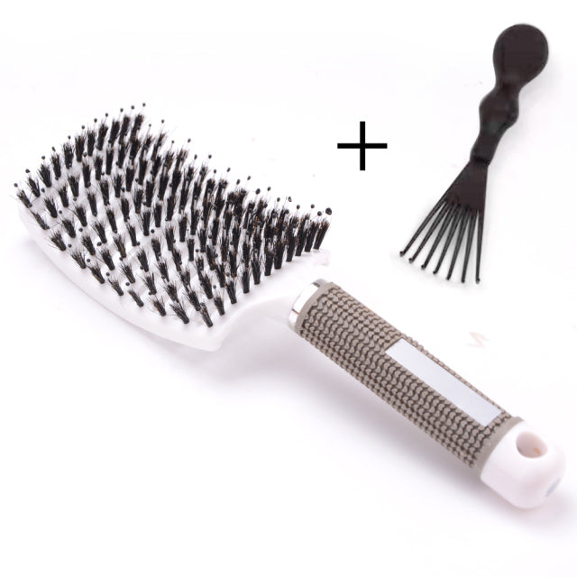 Girls Hair Scalp Massage Comb Hairbrush Bristle Nylon Women Wet Curly Detangle Hair Brush for Salon Hairdressing Styling Tools