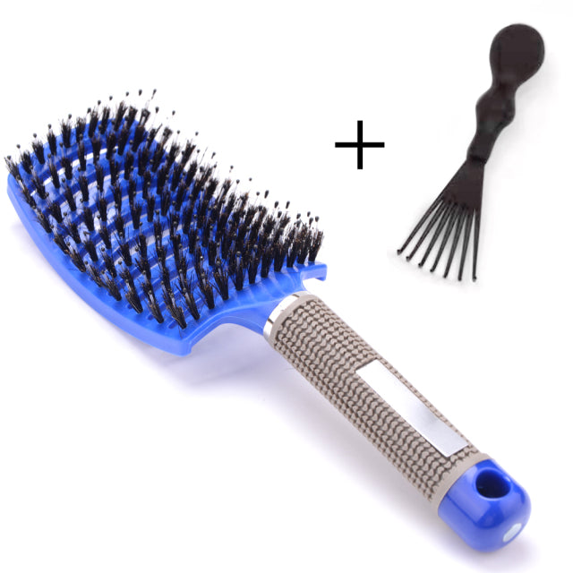 Girls Hair Scalp Massage Comb Hairbrush Bristle Nylon Women Wet Curly Detangle Hair Brush for Salon Hairdressing Styling Tools