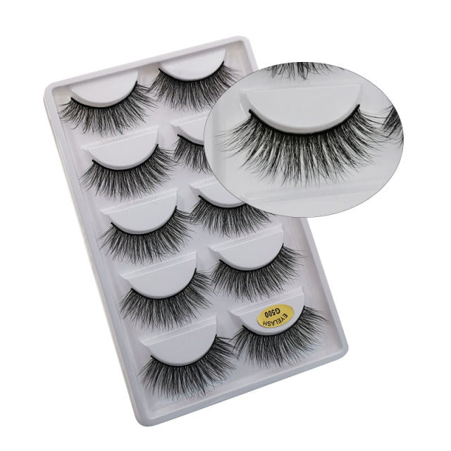 10/5 Pairs 3D Faux Mink Eyelashes Natural Thick Long False Eyelashes Dramatic Fake Lashes Makeup Extension Faux Cils maquiagem