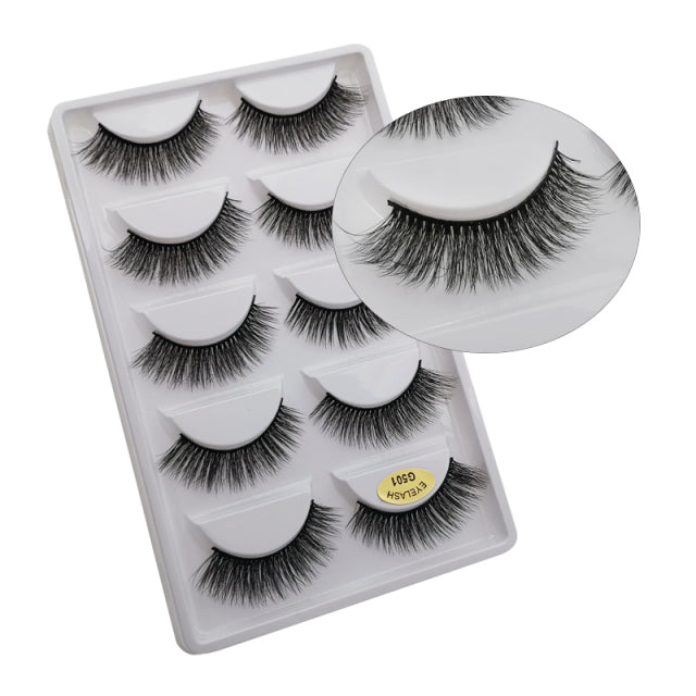 10/5 Pairs 3D Faux Mink Eyelashes Natural Thick Long False Eyelashes Dramatic Fake Lashes Makeup Extension Faux Cils maquiagem