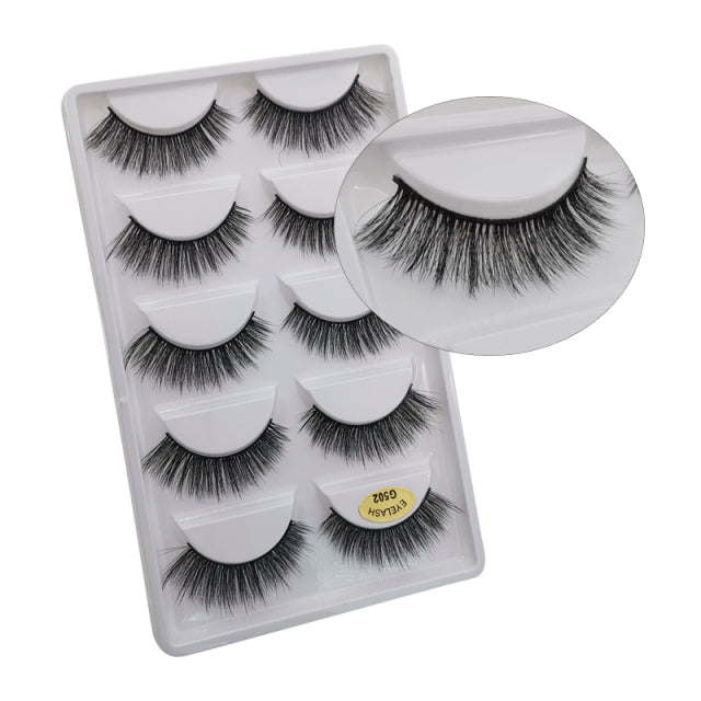 10/5 Pairs 3D Faux Mink Eyelashes Natural Thick Long False Eyelashes Dramatic Fake Lashes Makeup Extension Faux Cils maquiagem