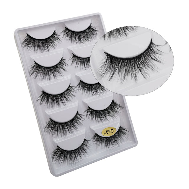 10/5 Pairs 3D Faux Mink Eyelashes Natural Thick Long False Eyelashes Dramatic Fake Lashes Makeup Extension Faux Cils maquiagem