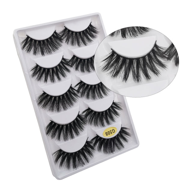 10/5 Pairs 3D Faux Mink Eyelashes Natural Thick Long False Eyelashes Dramatic Fake Lashes Makeup Extension Faux Cils maquiagem