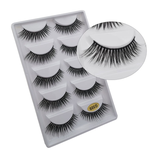 10/5 Pairs 3D Faux Mink Eyelashes Natural Thick Long False Eyelashes Dramatic Fake Lashes Makeup Extension Faux Cils maquiagem