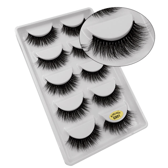 10/5 Pairs 3D Faux Mink Eyelashes Natural Thick Long False Eyelashes Dramatic Fake Lashes Makeup Extension Faux Cils maquiagem