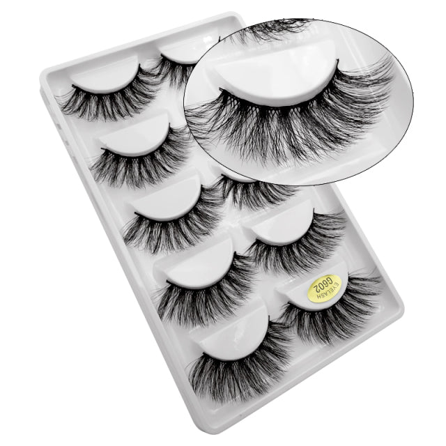 10/5 Pairs 3D Faux Mink Eyelashes Natural Thick Long False Eyelashes Dramatic Fake Lashes Makeup Extension Faux Cils maquiagem