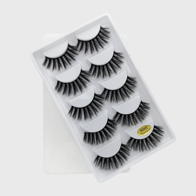 10/5 Pairs 3D Faux Mink Eyelashes Natural Thick Long False Eyelashes Dramatic Fake Lashes Makeup Extension Faux Cils maquiagem