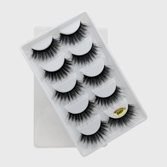 10/5 Pairs 3D Faux Mink Eyelashes Natural Thick Long False Eyelashes Dramatic Fake Lashes Makeup Extension Faux Cils maquiagem