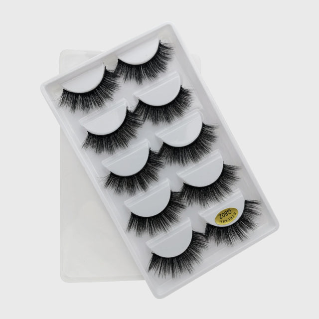 10/5 Pairs 3D Faux Mink Eyelashes Natural Thick Long False Eyelashes Dramatic Fake Lashes Makeup Extension Faux Cils maquiagem