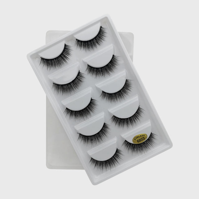 10/5 Pairs 3D Faux Mink Eyelashes Natural Thick Long False Eyelashes Dramatic Fake Lashes Makeup Extension Faux Cils maquiagem