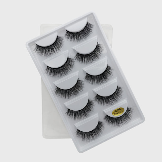 10/5 Pairs 3D Faux Mink Eyelashes Natural Thick Long False Eyelashes Dramatic Fake Lashes Makeup Extension Faux Cils maquiagem