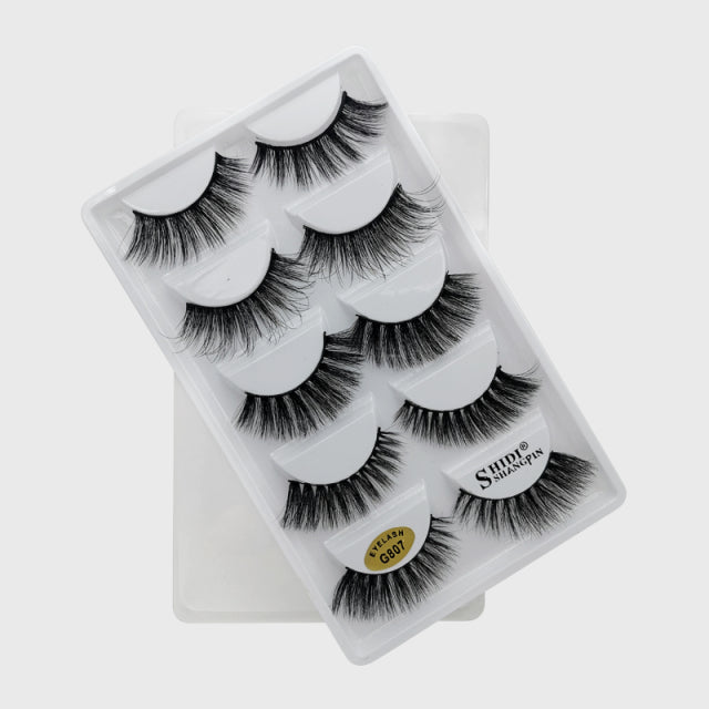 10/5 Pairs 3D Faux Mink Eyelashes Natural Thick Long False Eyelashes Dramatic Fake Lashes Makeup Extension Faux Cils maquiagem