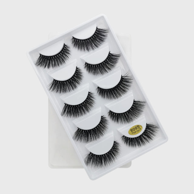 10/5 Pairs 3D Faux Mink Eyelashes Natural Thick Long False Eyelashes Dramatic Fake Lashes Makeup Extension Faux Cils maquiagem