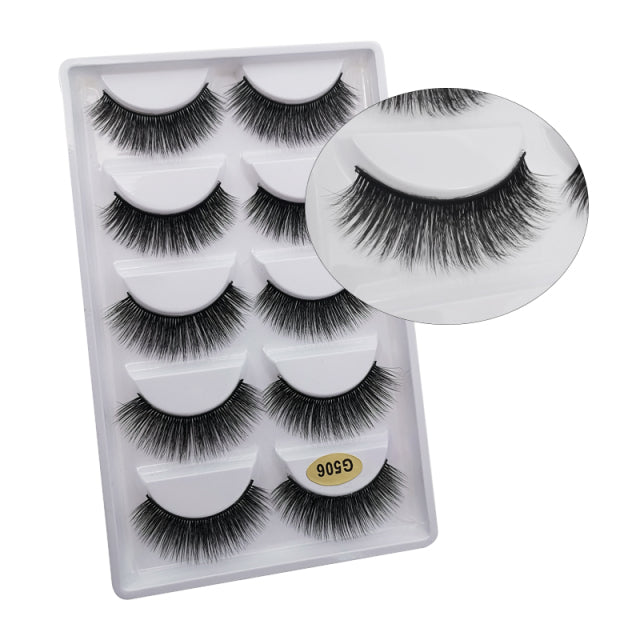 10/5 Pairs 3D Faux Mink Eyelashes Natural Thick Long False Eyelashes Dramatic Fake Lashes Makeup Extension Faux Cils maquiagem