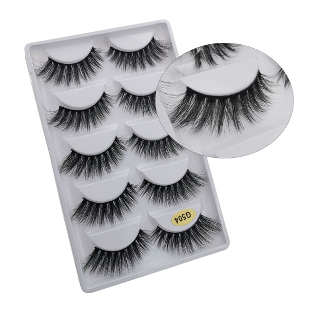 10/5 Pairs 3D Faux Mink Eyelashes Natural Thick Long False Eyelashes Dramatic Fake Lashes Makeup Extension Faux Cils maquiagem