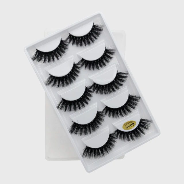 10/5 Pairs 3D Faux Mink Eyelashes Natural Thick Long False Eyelashes Dramatic Fake Lashes Makeup Extension Faux Cils maquiagem