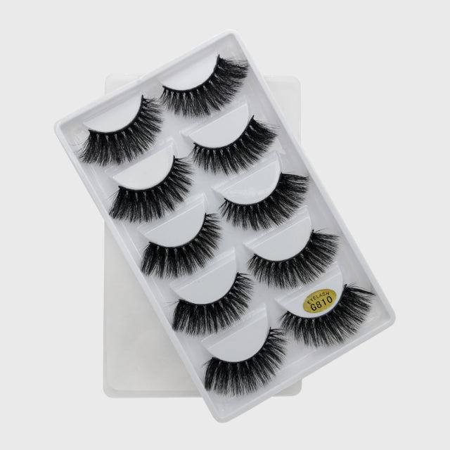 10/5 Pairs 3D Faux Mink Eyelashes Natural Thick Long False Eyelashes Dramatic Fake Lashes Makeup Extension Faux Cils maquiagem