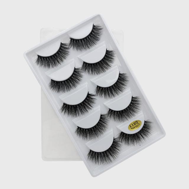 10/5 Pairs 3D Faux Mink Eyelashes Natural Thick Long False Eyelashes Dramatic Fake Lashes Makeup Extension Faux Cils maquiagem