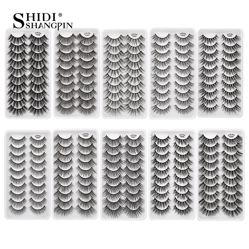 10/5 Pairs 3D Faux Mink Eyelashes Natural Thick Long False Eyelashes Dramatic Fake Lashes Makeup Extension Faux Cils maquiagem