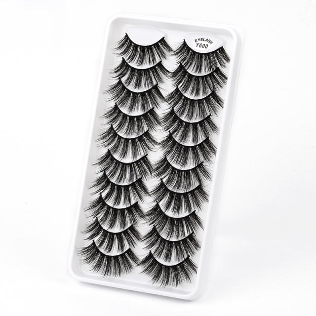 10/5 Pairs 3D Faux Mink Eyelashes Natural Thick Long False Eyelashes Dramatic Fake Lashes Makeup Extension Faux Cils maquiagem