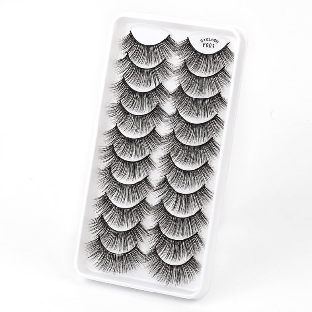 10/5 Pairs 3D Faux Mink Eyelashes Natural Thick Long False Eyelashes Dramatic Fake Lashes Makeup Extension Faux Cils maquiagem