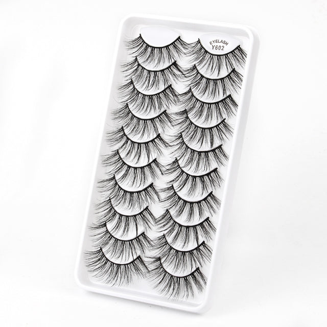 10/5 Pairs 3D Faux Mink Eyelashes Natural Thick Long False Eyelashes Dramatic Fake Lashes Makeup Extension Faux Cils maquiagem