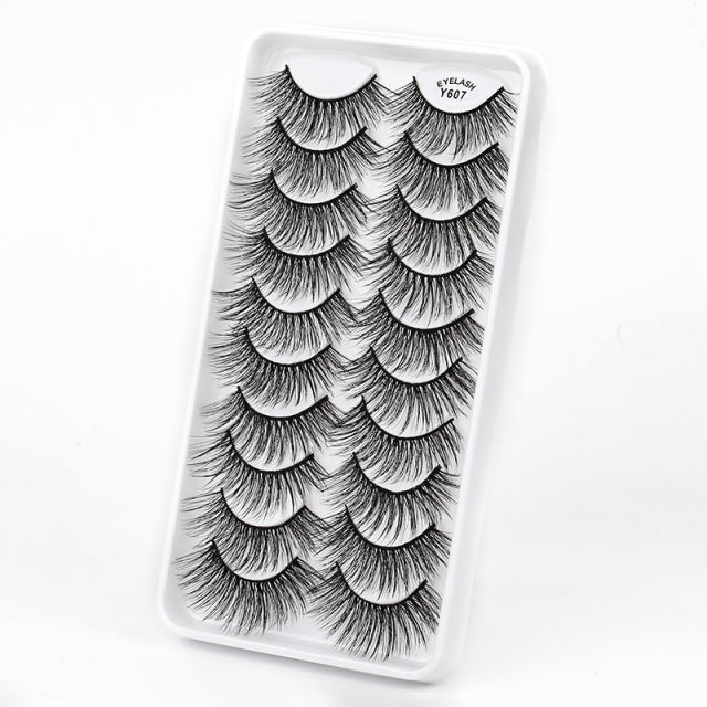 10/5 Pairs 3D Faux Mink Eyelashes Natural Thick Long False Eyelashes Dramatic Fake Lashes Makeup Extension Faux Cils maquiagem