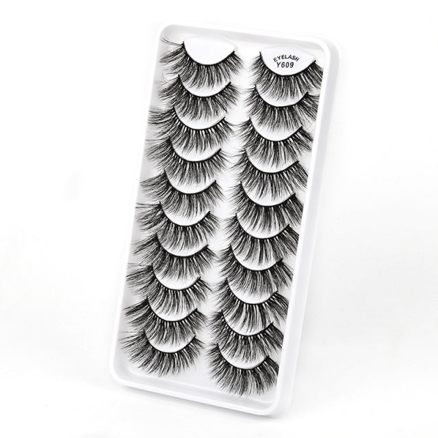 10/5 Pairs 3D Faux Mink Eyelashes Natural Thick Long False Eyelashes Dramatic Fake Lashes Makeup Extension Faux Cils maquiagem