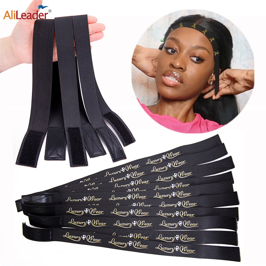 2021 New Elastic Headband With Magictape 60cm 65cm Adjustable Wig Band For Fixed Lace Wig Width 2.5CM 3CM 3.5CM Edge Grip Band